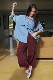 Scamp Leopard Demi Bloom Pant Bordeaux /5 